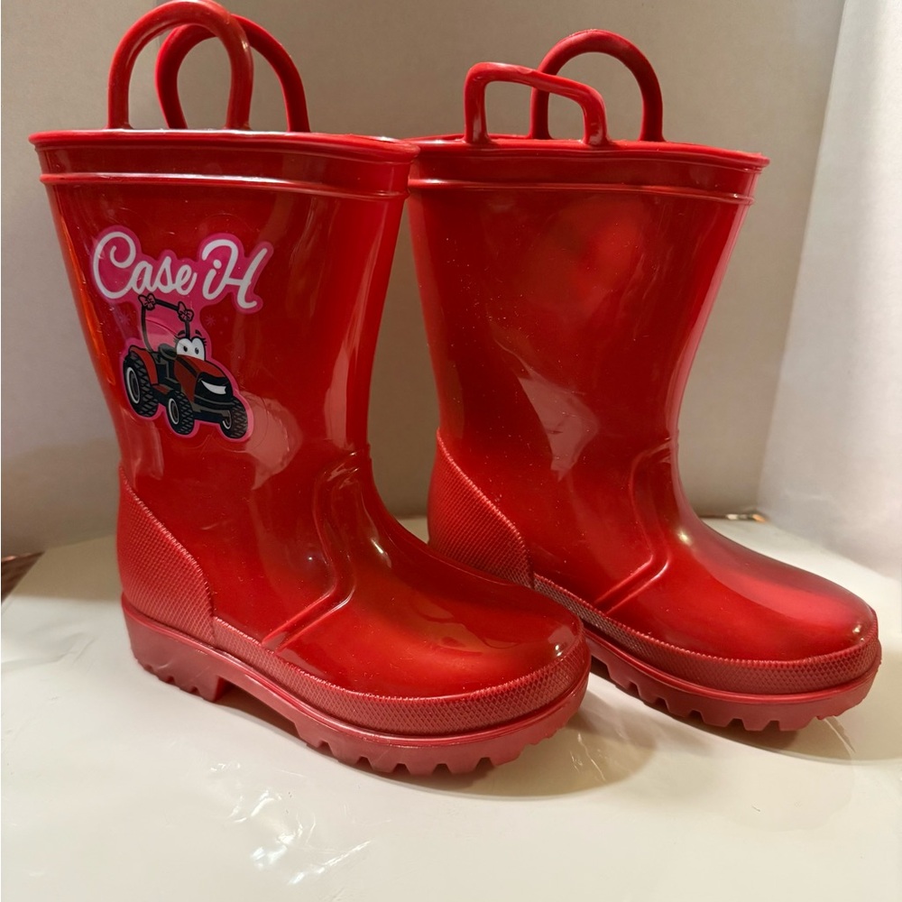 Red Rain Boots - Picture 2 of 5